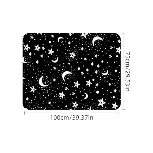 Universal Car Trunk Mat 29" x 39", Night Stars and Moon All Weather Trunk Protection Cargo Liner, Durable Cargo Mat Rear Trunk Liner, Stylish Vehicle Interior Accessories Suitable for Most Car Models - color: Stars and Moon