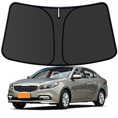K4 Customized Windshield Sun Shade for 2014-2022 2021 2022 2023 K4 Front Window Sunshade Visor Protector Foldable Blocks UV Rays Keep Car Cooler Accessories - size: FOR Kia K4 2014-2023
