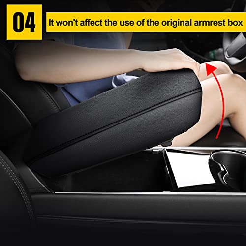 AOMSAZTO Armrest Console Console Covers for Ford Explorer 2011-2019 Black - color: black