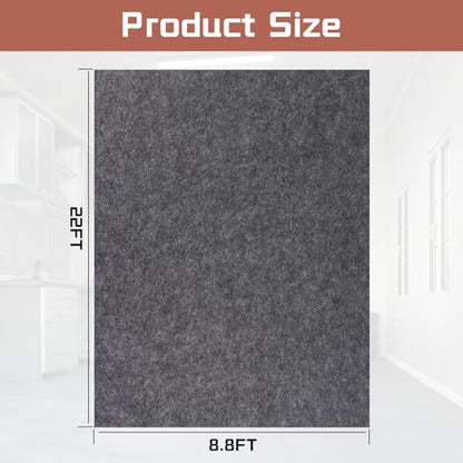 Garage Mats Oversize Garage Floor Paking Mat for Under Car, 8.8 x 22 Ft Non-Slip Gray Garage Flooring Carpets, Absorbent Oil Garage Parking Mat, Waterproof Mats - size: 8.8' x 22'