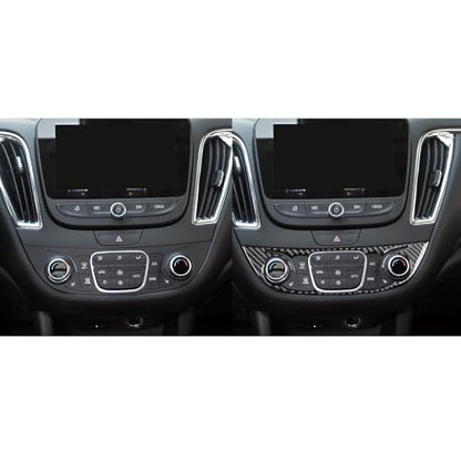 Black Carbon Fiber Compatible with Chevy/Chevrolet Malibu 2016 2017 2018 2019 2020 2021 2022 2023 2024 2025 Accessories Car Central Control A/C Air Switch Knob Cover Interior Trim Decal -D - color: Ac Control Buttons -D