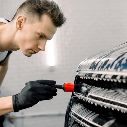 Car Detailing Brush Set, Scratch-Free Soft Bristle Brushes for Interior and Exterior Cleaning, Wheels, Air Vents, Dashboard, and Leather Surfaces, 5 Pcs - size: 5 PCS