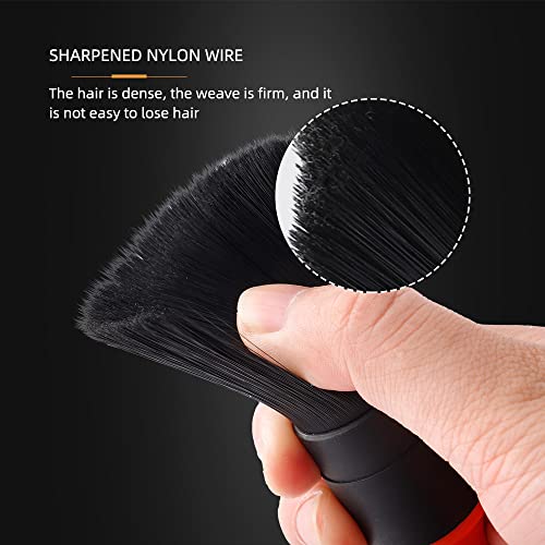 Car Detailing Brush Kit, 6Pcs Auto Boar Hair Detail Brush Set Automotive Interior Exterior No Scratch Microfiber Detailing Brushes for Cleaning Air Vents, Engine Bays, Dashboard & Wheels -BRFCD15 - color: 6pcs Car Detailing Brush Set