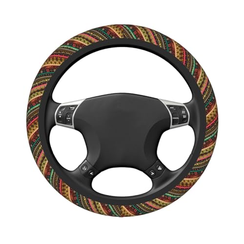 Boho Hippie Elastic Steering Wheel Cover Universal 15 Inch - color: 3