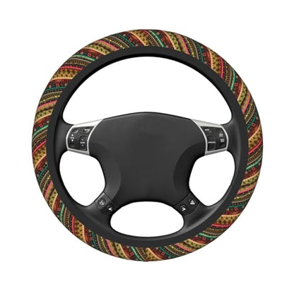 Boho Hippie Elastic Steering Wheel Cover Universal 15 Inch - color: 3