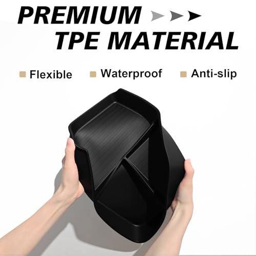 Muslogy Lower Center Console Organizer Compatible with 2026 Hyundai Palisade Accessories TPE Material Storage Box Armrest Console Insert Tray for Palisade SE, SEL, XRT, Limited, Calligraphy - size: 26+ Palisade Lower Console Organizer