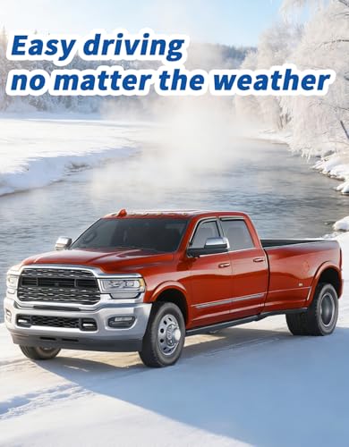 Tape-on Rain Guards Fit for Dodge Ram 1500 2009-2024 Ram 2500 & 3500 2010-2025 Extra-Thick Window Rain Guard Window Deflectors Window Vent Visors Vent Shades Exterior Car Accessories-4PCS - size: Fit for 09-24 Ram 1500/10-25 Ram 2500 & 3500