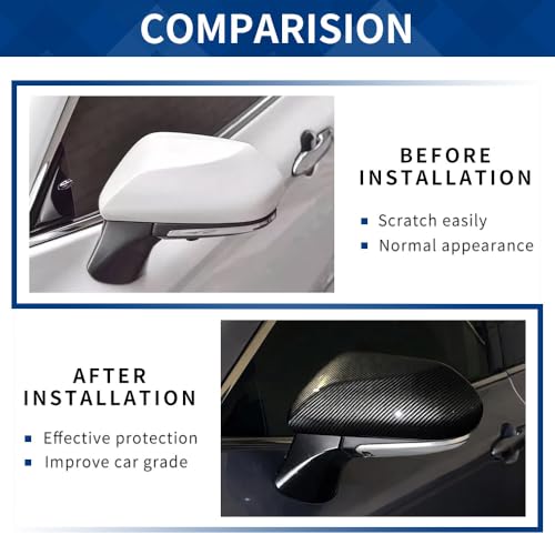 Side Mirror Cover Compatible with Toyota (Camry 2018-2025, OEM Style-Carbon Fiber Pattern) - size: Oem Style-carbon Fiber Pattern