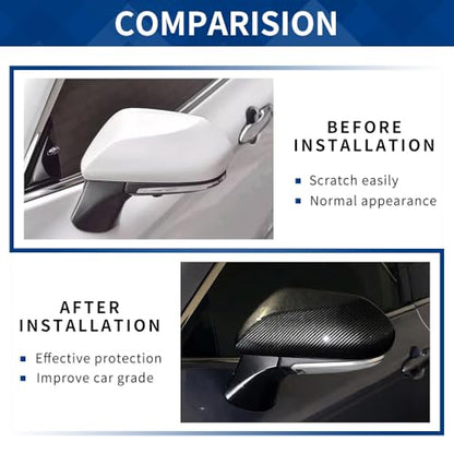Side Mirror Cover Compatible with Toyota (Camry 2018-2025, OEM Style-Carbon Fiber Pattern) - size: Oem Style-carbon Fiber Pattern