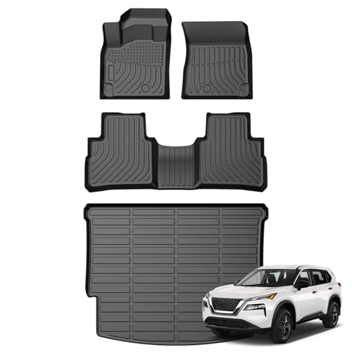 Cartist Floor Mats & Cargo Liner Custom Fit for Nissan Rogue 2021-2025 2026 (NOT for Rogue Sport) Accessories All Weather Cargo Liners Carpet Protection TPE Odorless - size: 5)nissan Rogue【21-26】