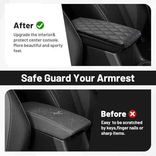 Autorder Center Console Cover for 2024-2025 2026 Subaru Crosstrek/Impreza Accessories Armrest Cushion Cover Nappa Leather Middle Console Covers Crosstrek/Impreza Console Cushion Pad Anti-Scratch - size: Subaru Crosstrek 2024-2026