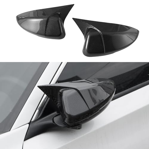 YINGTUU for Honda Accord 10th Gen 2018 2019 2020 2021 2022 2023 2024 2025 Car Ox Horn Side Rearview Mirror Cover Wing Mirror Protect Stickers Exterior Accessories Decals Carbon Fiber Pattern - color: Ox Horn Rearview Mirror Cover
