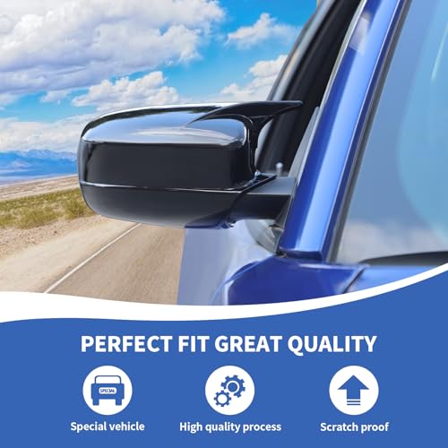 RAZPOY Rearview Mirror Cover Side Mirror Shell Trim Compatible with Dodge Charger 2010-2025, Black - color: Black