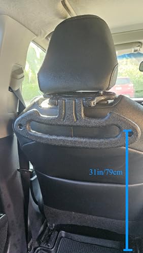 3 in 1 Car Headrest Coat Hanger - Black - color: Black