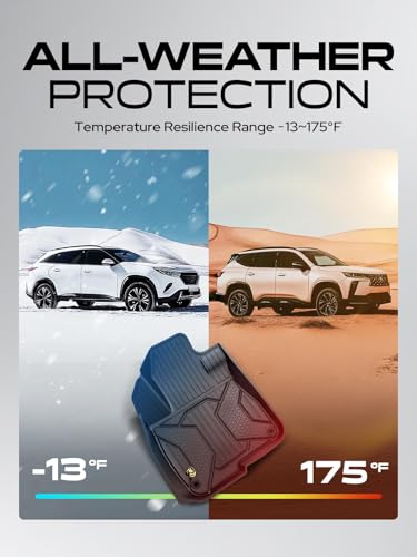 YHTAUTO Automotive Floor Mats Compatible with Honda CR-V 2017-2022 Hybrid Models, TPE All Weather Floor Liner Odorless Custom Fit Car Mats, 1st & 2nd Row, Set of 3 - size: 2017-2022