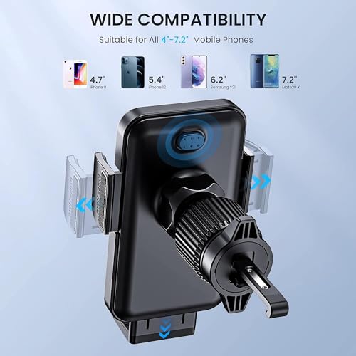 GUWEZ Phone Holder Car Mount for iPhone[Powerful Suction]Phone Mount for Car Dashboard Windshield Air Vent Universal Accessories[Thick Cases Friendly]Automobile Cell Phone Holder Fit iPhone Smartphone - style: Ven-C