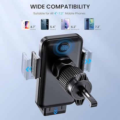 GUWEZ Phone Holder Car Mount for iPhone[Powerful Suction]Phone Mount for Car Dashboard Windshield Air Vent Universal Accessories[Thick Cases Friendly]Automobile Cell Phone Holder Fit iPhone Smartphone - style: Ven-C