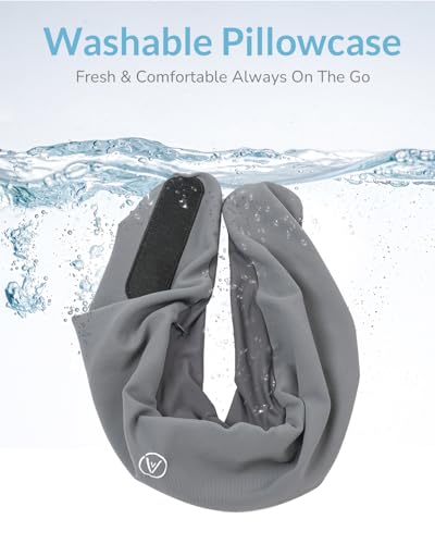 Neck Travel Pillow - Memory Foam Travel Pillow for Airplane, Washable Comfortable Breathable Cover, 360 Degree Support Ergonomic Design Best for Travel, Flight, Train, Car, Sleeping
