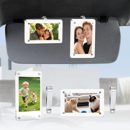 20 Pack Magnetic Car Visor Photo Clips, 3 Inch Sun Visor Picture Holders for Instant Photos, Family & Personal Memories Versatile Hanging Accessories for Cars, Fridge, Office & More