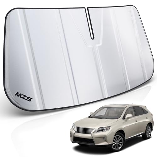MZS Windshield Sun Shade Compatible with RX350 RX450H 2010-2015, Foldable Car Front Window Sunshade with Storage Pouch, Sun Visor Shield for Interior Protector - size: RX350 / RX450H 2010-2015