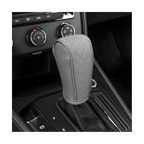 Car Gear Shift Cover, Diamond Embroidery Design Anti-Slip Vehicle Shifter Lever Protector, Automotive Shift Knob Handle Decoration, Universal for SUV Automobile Truck (Silver Grey) - color: Silver Grey