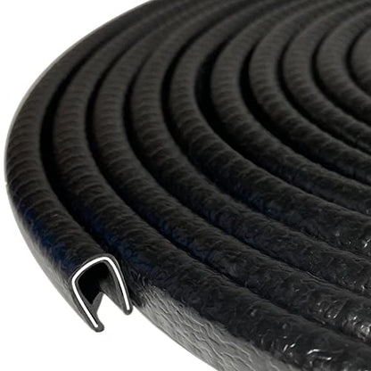 Rubber Edge Trim Black 26Feet, Fits 1/8” Edge, Flexible U Shape Seal Strip for Sharp/Rough Surfaces, Cars, Trucks, Boats - style: Fits 1/8" Edge