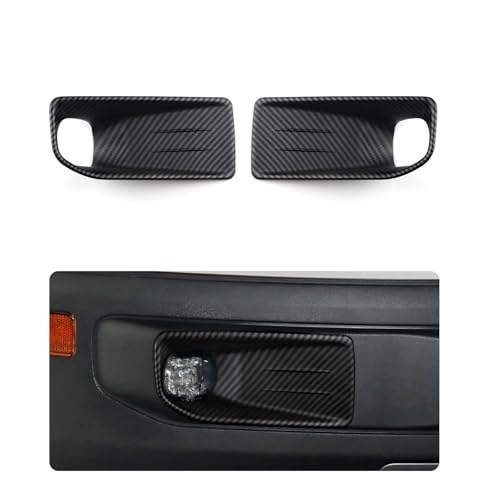 Car Carbon Fiber Front Lampshade Sticker Decal Trim Cover Interior Decoration for Ford Bronco Sport 2021 2022 2023 2024 2025 Accessories - color: Front Lampshade