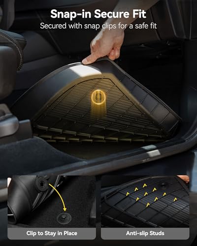 3W Floor Mats Fit 2014-2019 Toyota Highlander (Not for Hybrid), All Weather TPE Custom Fit Car Floor Liners 1st&2nd Row, Black - style: 3. Highlander|14-19|Floor Mats