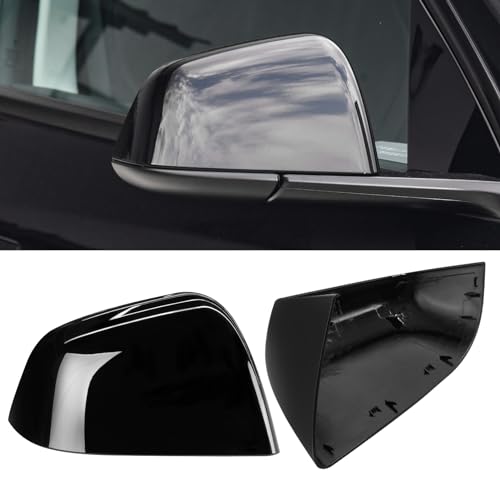 Jaronx Compatible with Tesla Model Y Side Mirror Cover Replacement 2020 2021 2022 2023 2024, Right Passenger Door Wing Black Rearview Mirror Cover Cap for Tesla Model Y Accessories-Glossy Black - color: Black, size: Right
