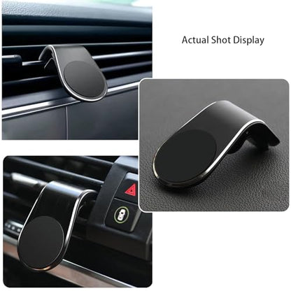 2Pcs Black Universal Phone Holder Clip Car Air Vent Magnetic Mount Holder Bracket for GPS Suporte Celular Car Phone, Vent Clip Phone Holder,Cell Phone Automobile Cradles