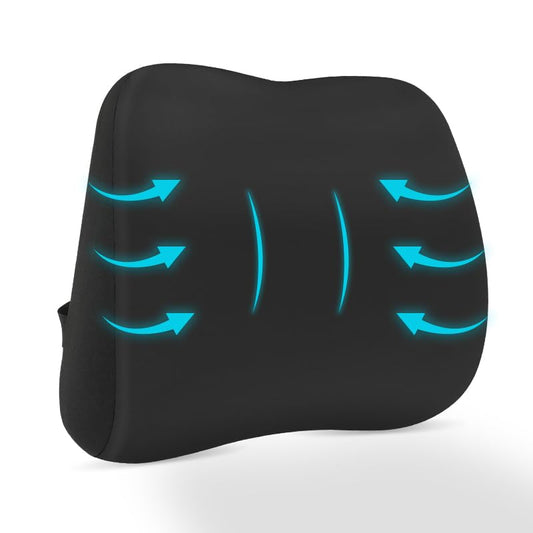 Lumbar Support Pillow for Office Chair, Memory Foam Lumbar Pillow for Lower Back Pain Relief (xiaoyaokaoblack) - color: Xiaoyaokaoblack