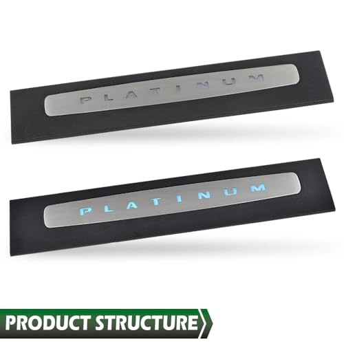 GRAND ORANGE LED Platinum Illuminated Front Door Sill Plates Left and Right Compatible with Ford F250 F350 F450 F550 Super Duty Crew Cab Only 2017-2022, LED Door Sills Plates Accessories - size: Fit Ford F250 F350 Super Duty Crew Cab 2017-2022