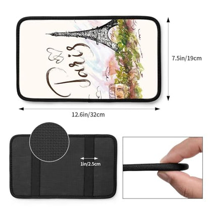 Paris Eiffel Tower Auto Center Console Cover Universal Car Armrest Pad Waterproof Women Men Automotive Interior Accessories for Most Vehicle SUV - color: Paris Eiffel Tower