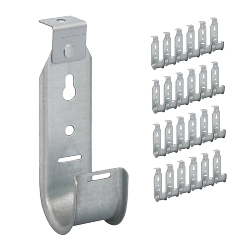ICC Ceiling Mount J Hook 1-5/16" Without Retainer Clip – Galvanized Steel Cable Management Hooks for Hanging Cable - Rust-Resistant, EIA and TIA Compliant - 1-5/16 Inch 25 Pack - size: 1 5/16 in, style: Ceiling Mount