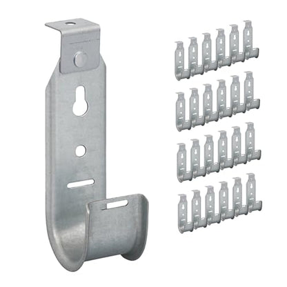 ICC Ceiling Mount J Hook 1-5/16" Without Retainer Clip – Galvanized Steel Cable Management Hooks for Hanging Cable - Rust-Resistant, EIA and TIA Compliant - 1-5/16 Inch 25 Pack - size: 1 5/16 in, style: Ceiling Mount