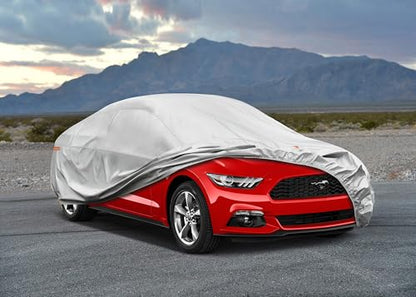 Kayme 6 Layers Car Cover Custom fit for Ford Mustang/Shelby (1964-2025) Waterproof All Weather for Automobiles, Outdoor Full Cover Rain Sun UV Protection.Silver - size: 28. Custom Fit Ford Mustang