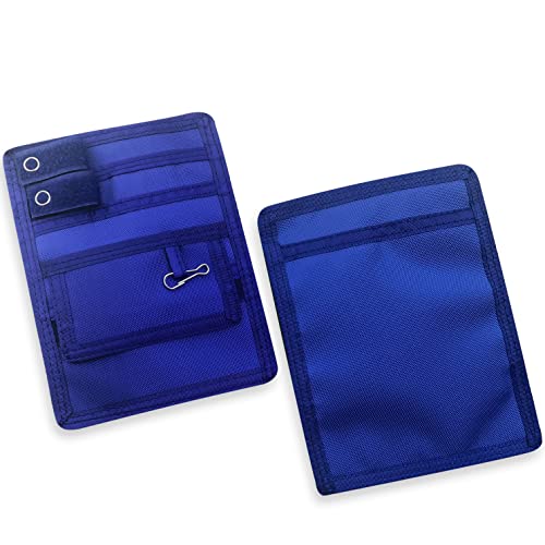 ASA TECHMED Nurse Pocket Organizer, Nylon 5 Pocket Nurse Scrub Organizer, 6 Inch x 5 inch, Royal Blue - color: Royal Blue
