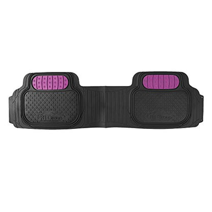Automotive Floor Mats Pink Climaproof for All Weather Protection Universal Fit Heavy Duty Rubber fits Most Cars, SUVs, and Trucks (Full Set Trim to Fit) FH Group F11500PINK - color: pink