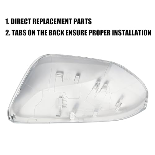 Left Driver Side Car Mirror Cap Cover Compatible with Toyota Prius 2016 2017 2018 2019 2020 2021, Direct Replacement, 87945-47060, Gray - color: gray, size: Left