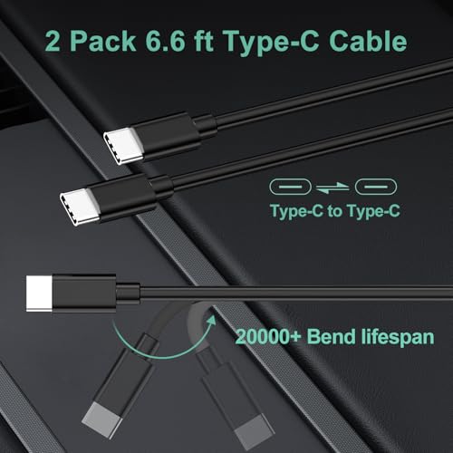 45W Super Fast USB C Car Charger and Wall Charger Block for Samsung S26/S25 Ultra/Plus/S24/S23/S22/Note 20/W25, iPhone 17 Pro Max, Galaxy Tab S10+/S9 PPS Type C Fast Charging with 2 Pack 6.6ft Cable
