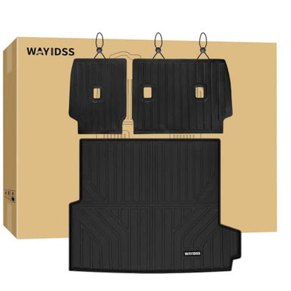 Cargo Mat with Backrest Protection for 2025 2026 Toyota 4Runner (Only for Hybrid), TPE All Weather Protection Cargo Liner with Velcro Rear Seats Backrest car 4runner 6th gen Accessories-Black - size: For 2025 4runner 2-ni-1 cargo mat（Hybrid）