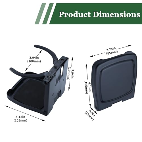 Cup Holders 304 Stainless Steel Adjustable Cup Holder Folding Cup Holders for Car Home Trucks RVs Vans Boats Campers Caravans Yacht（Black） - color: Black