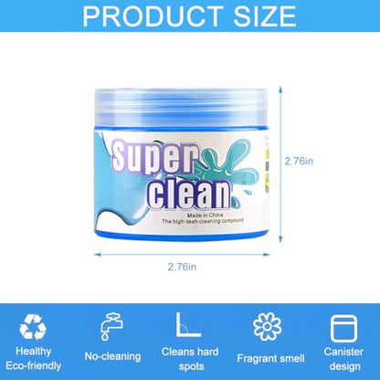 Car Cleaning Gel, Vehicle Dust Detailing Putty Slime Cleaner Kit for Air Vent, Reusable Automotive Interior Detail Clean Mud Removal Tool, Universal for SUV Sedan Truck (Blue) - color: Blue