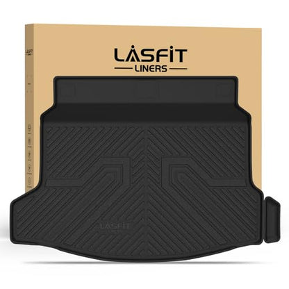 LASFIT Trunk Mat for Honda Civic Hatchback 2022-2026 & Civic Hatchback Hybrid 2025-2026, All Weather TPE Custom Fit Trunk Liner Cargo Mat Cargo Liner with Subwoofer, Black - style: 1）For Honda Civic Hatchback | 2022-2026 | Trunk Mat