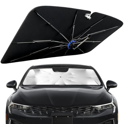 Windshield Sun Shade for KIA K5 2021-2026 with 360° Rotating Shaft, Custom Fit Umbrella Sunshade for UV Blocking, Interior Heat Protection, Easy Storage - size: Fit for KIA K5 2021-2026