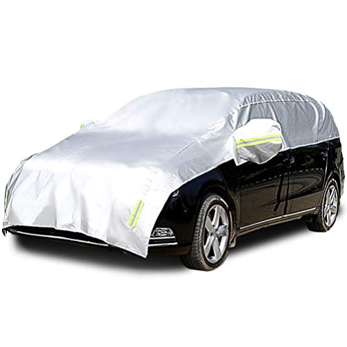 Half Car Cover All Weather Car Body Cover Sunshade Cover Snow Cover Waterproof Snowproof Universal 210D Oxford Fabric (Fit MPV/SUV Length 185'' to 195'') - size: Fit Mpv/Suv Length 185'' to 195''