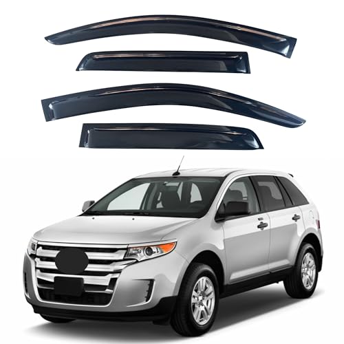 IG Window Visors Fit for 2007-2014 Ford Edge, Out-Channel Rain Guards Vent Wind Deflectors 4PC, Car Accessories for 2007-2015 Lincoln MKX - size: 2007-2014 Edge & 2007-2015 MKX