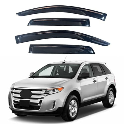 IG Window Visors Fit for 2007-2014 Ford Edge, Out-Channel Rain Guards Vent Wind Deflectors 4PC, Car Accessories for 2007-2015 Lincoln MKX - size: 2007-2014 Edge & 2007-2015 MKX