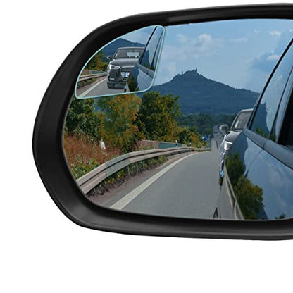 Rhombus Blind Spot Mirror - 2 Inches HD Glass Frameless Wide Angle Convex Mirror, 360° Adjustable Side Rear View Mirror with 3M Adhesive for Car SUV Truck 2 Pack - style: Fanshaped