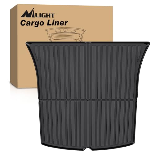 Nilight Cargo Mats for Tesla Model Y 5 Seat 2020 2021 2022 2023 2024 2025 All Weather Protection Heavy Duty Cargo Liners - color: 2020-2025 Tesla Model Y 5 Seat Cargo Mat